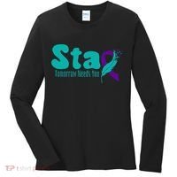StayTomorrow Needs U Semicolon Suicide Prevention Month Women's Long Sleeve Shirt thumb 0