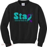 StayTomorrow Needs U Semicolon Suicide Prevention Month Kids Sweatshirt thumb 0