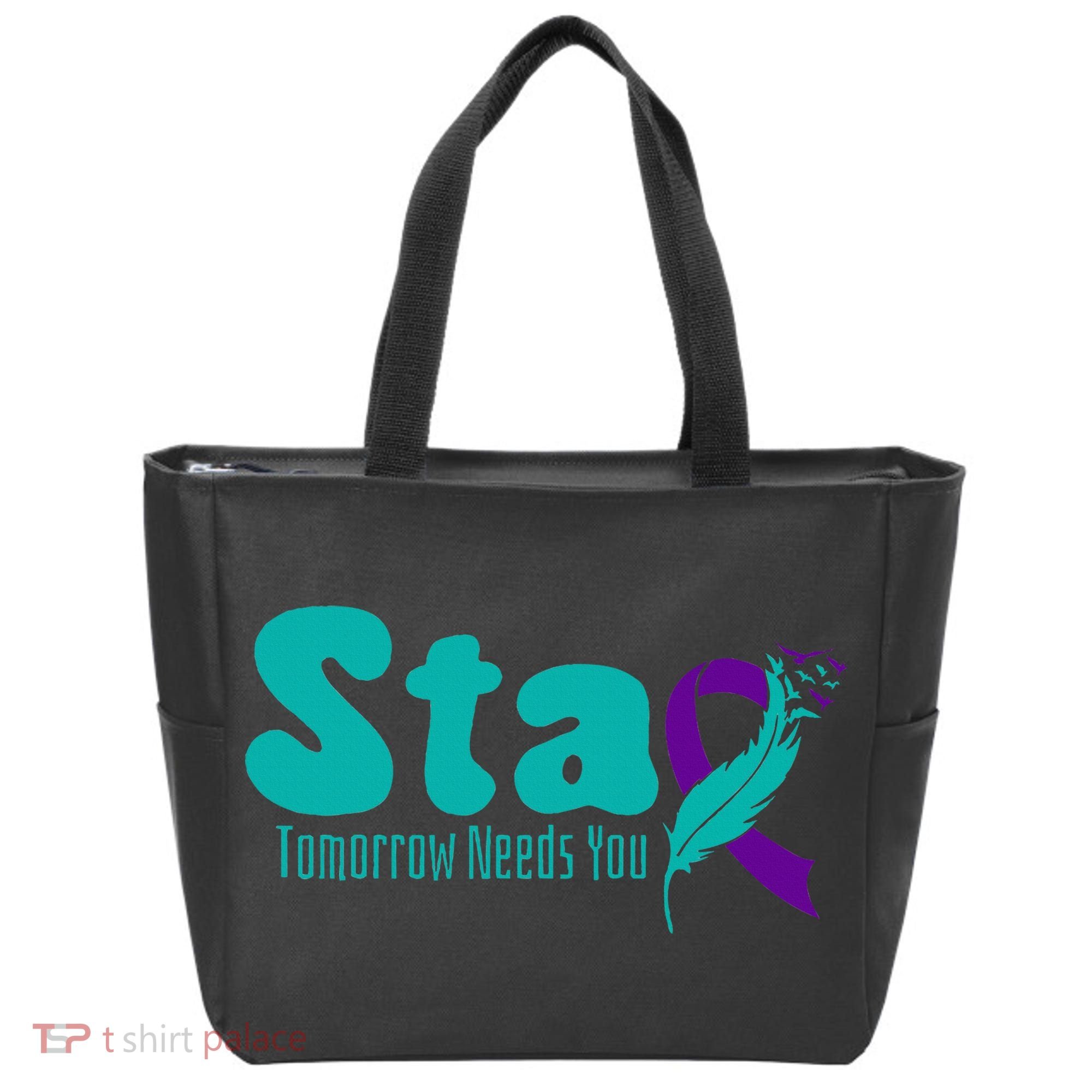 StayTomorrow Needs U Semicolon Suicide Prevention Month Tote Bag