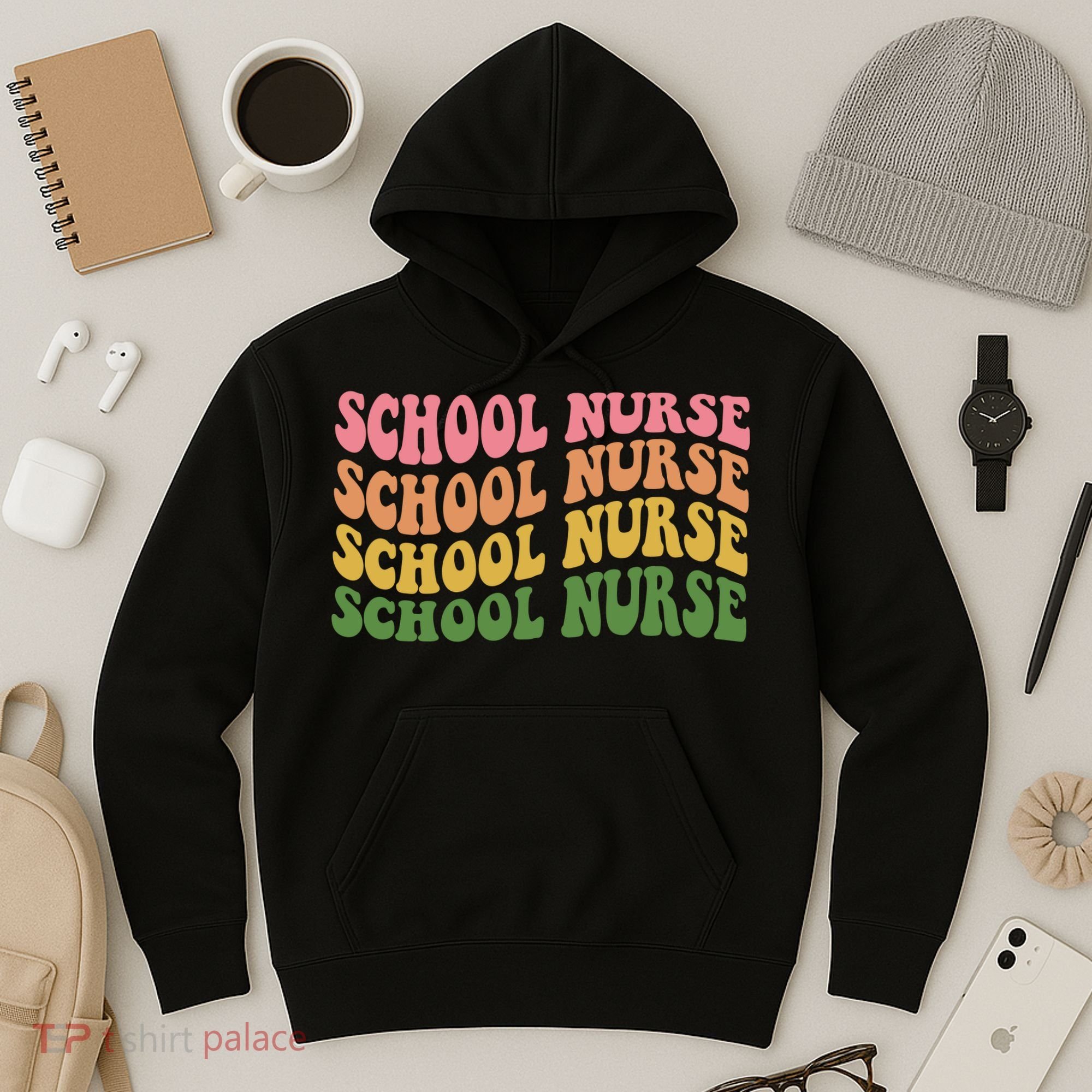 School Nurse Word Mashup Hoodie