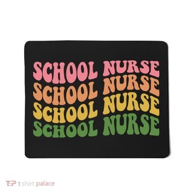 School Nurse Word Mashup Mousepad