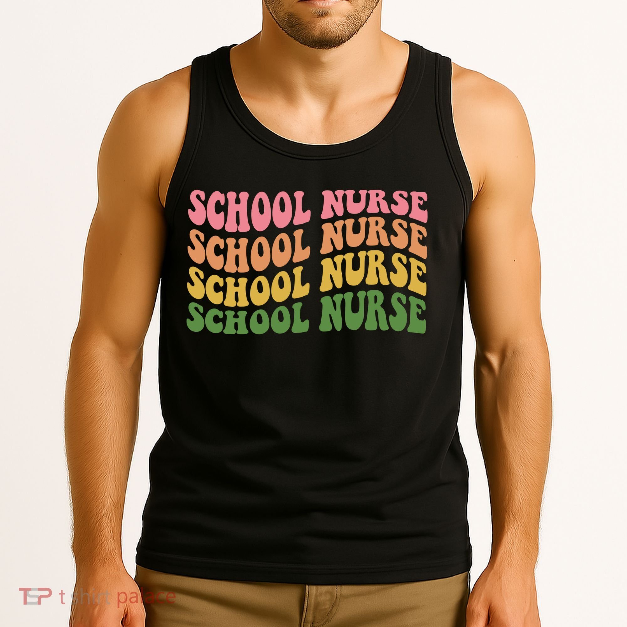 School Nurse Word Mashup Tank Top
