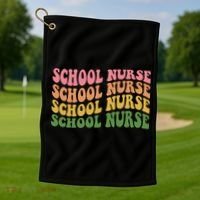 School Nurse Word Mashup Golf Towel thumb 1