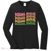 School Nurse Word Mashup Women's Long Sleeve Shirt thumb 0