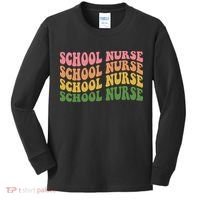 School Nurse Word Mashup Kids Long Sleeve Shirt thumb 0
