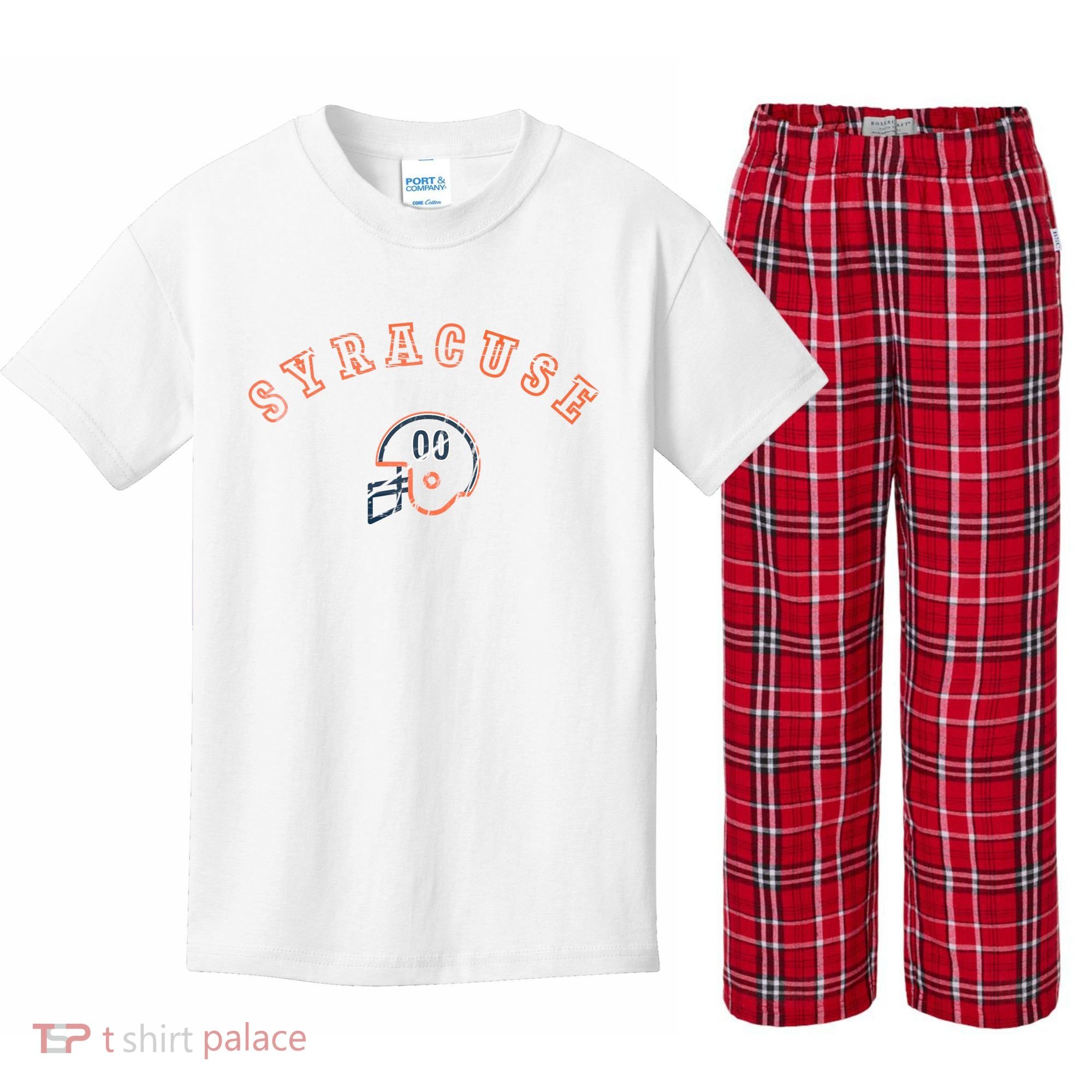 Syracuse, New York Kids Plaid Pajama Set
