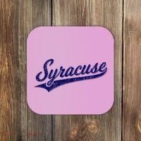 Syracuse New York Varsity Script Classic Sports Jersey Style Coaster thumb 0