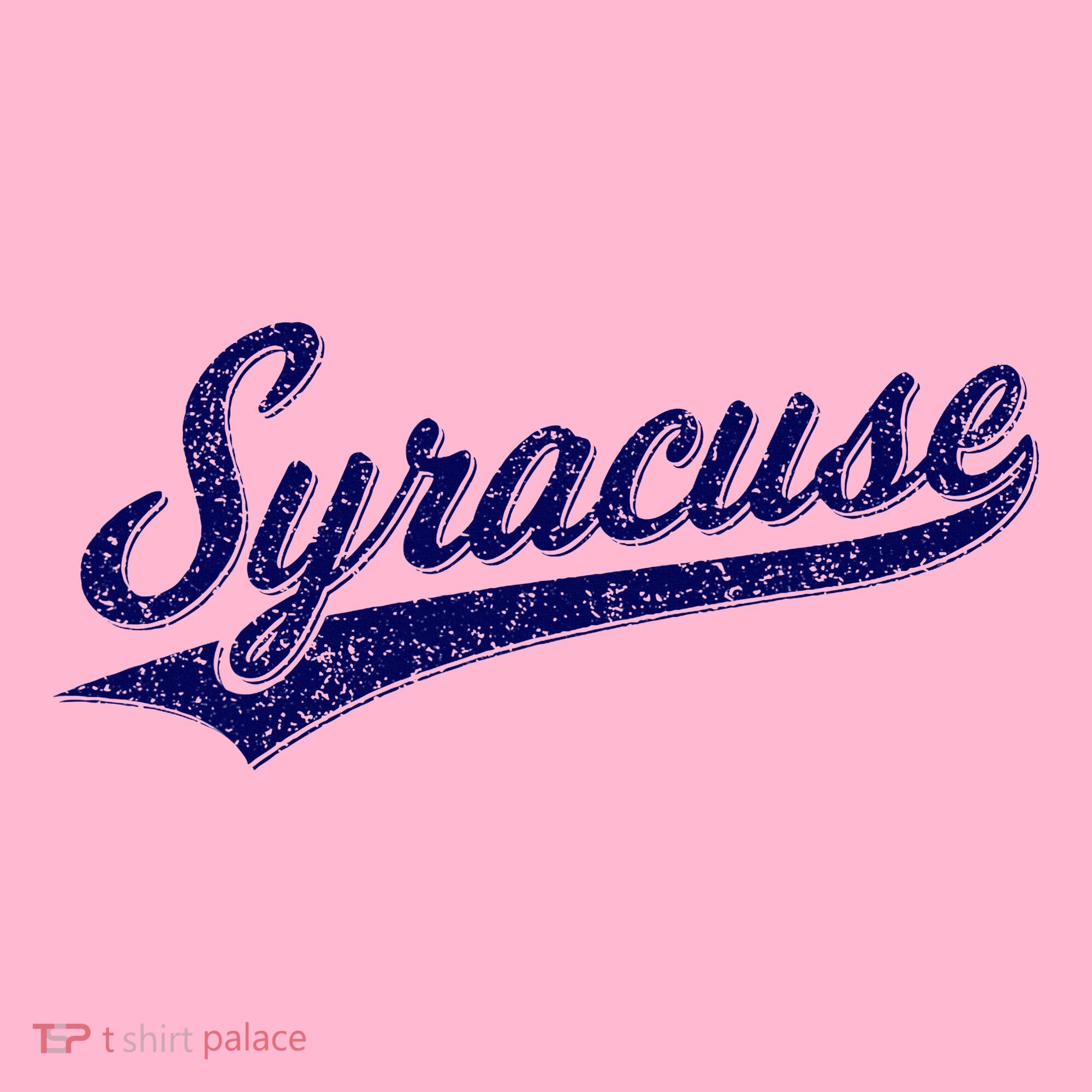 Syracuse New York Varsity Script Classic Sports Jersey Style Coaster