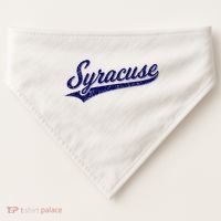 Syracuse New York Varsity Script Classic Sports Jersey Style USA-Made Doggie Bandana thumb 0