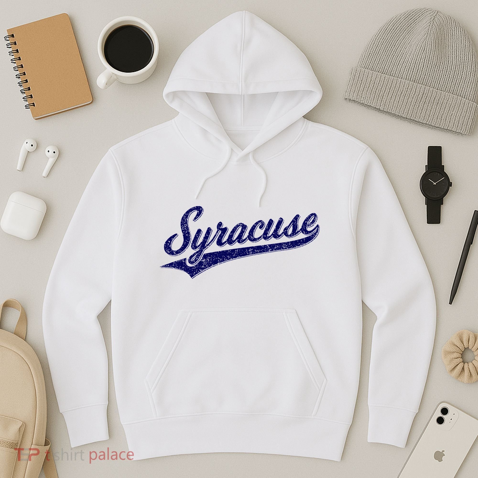 Syracuse New York Varsity Script Classic Sports Jersey Style Hoodie