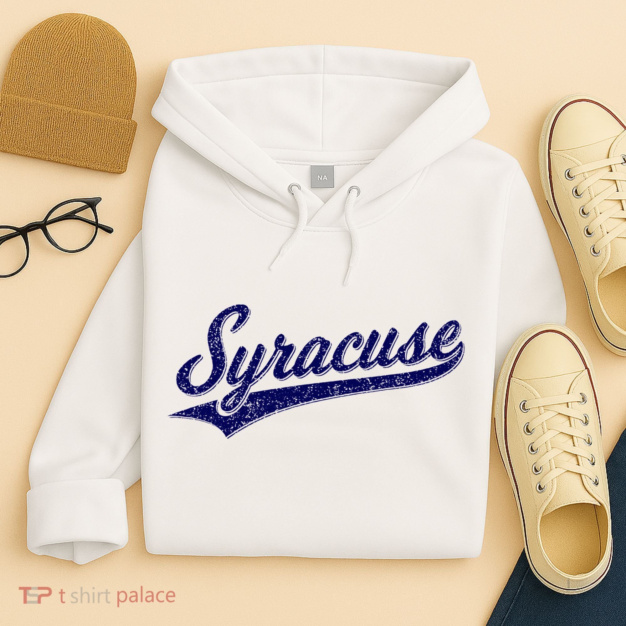 Syracuse New York Varsity Script Classic Sports Jersey Style Hoodie