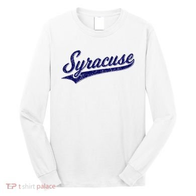 Syracuse New York Varsity Script Classic Sports Jersey Style Long Sleeve Shirt