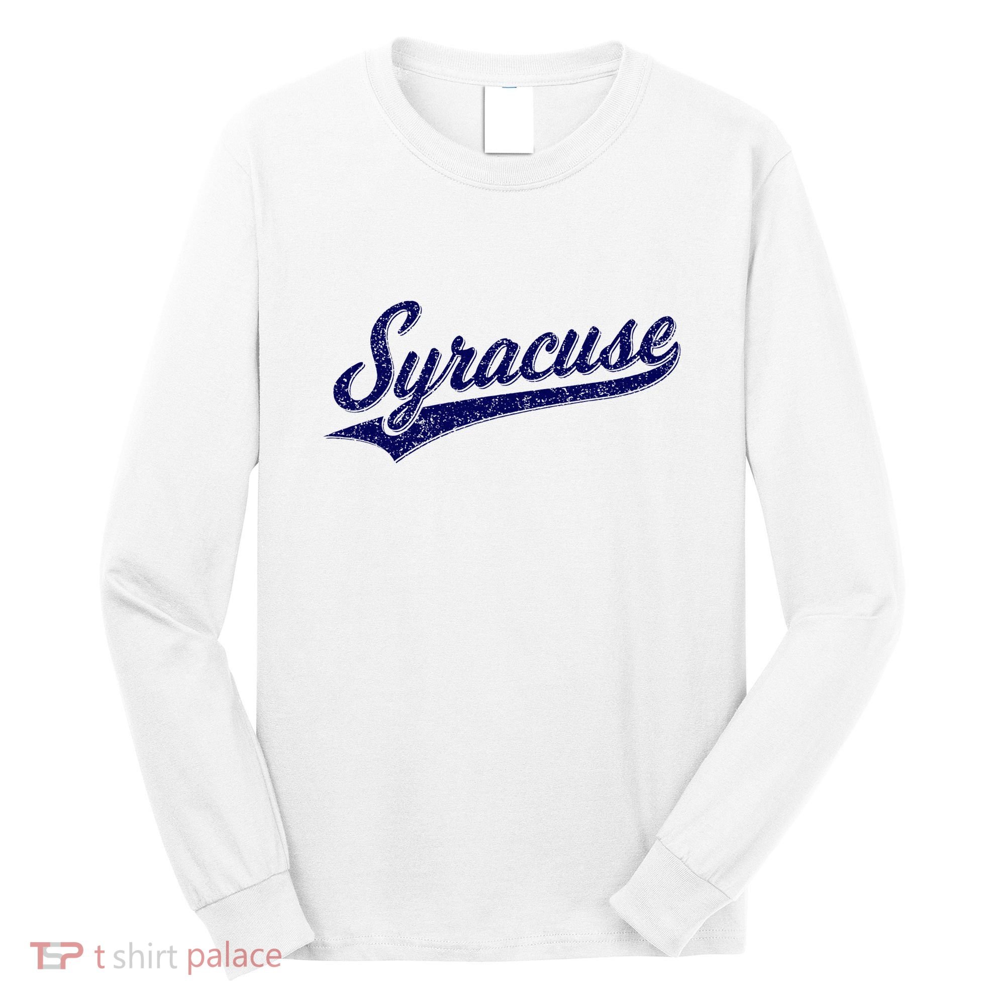 Syracuse New York Varsity Script Classic Sports Jersey Style Long Sleeve Shirt