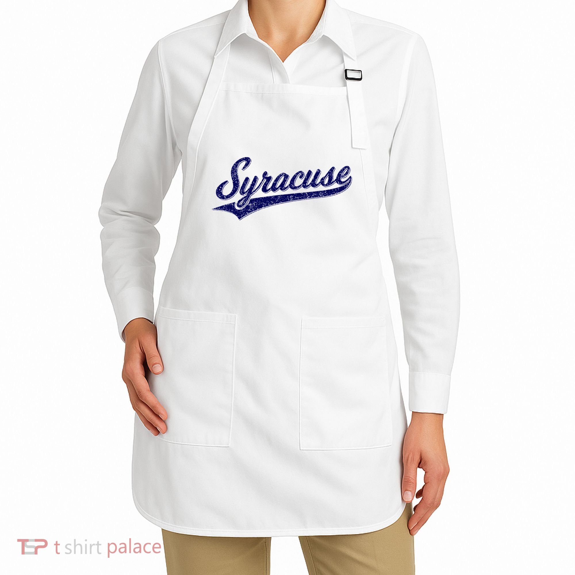 Syracuse New York Varsity Script Classic Sports Jersey Style Apron