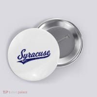 Syracuse New York Varsity Script Classic Sports Jersey Style Button thumb 0