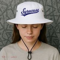 Syracuse New York Varsity Script Classic Sports Jersey Style Bucket Hat thumb 3