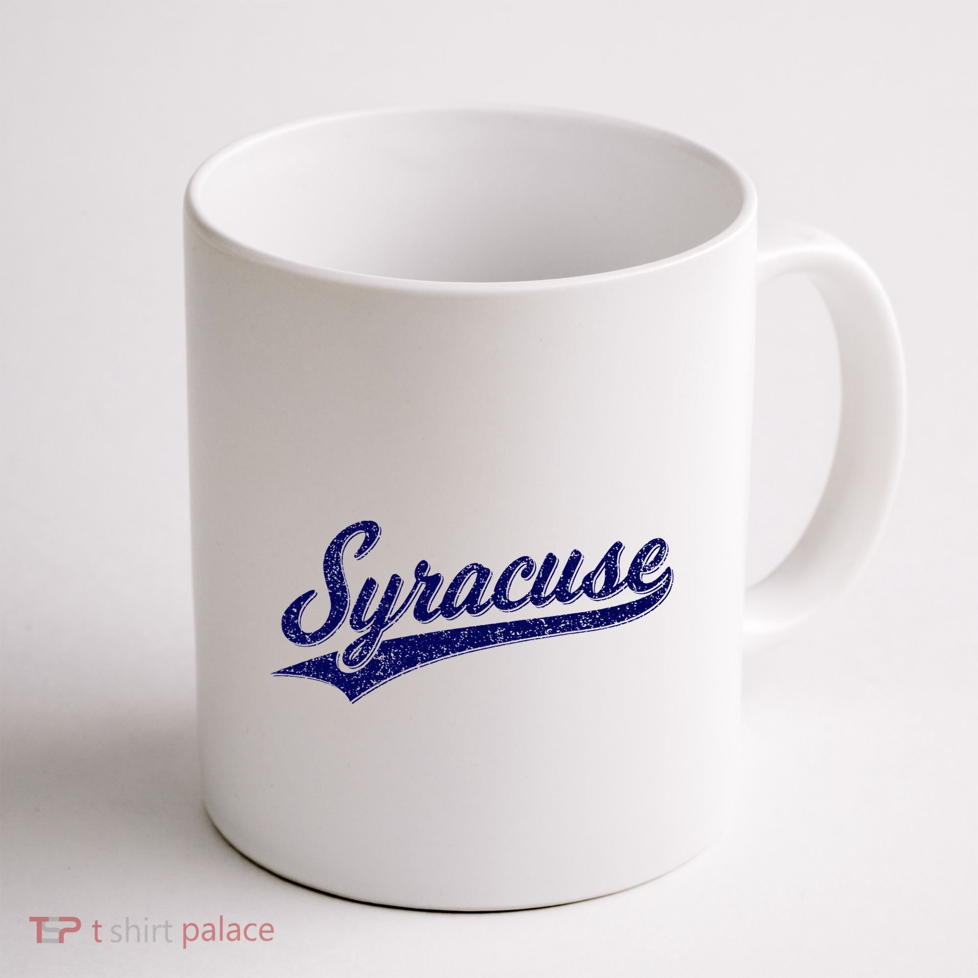 Syracuse New York Varsity Script Classic Sports Jersey Style Coffee Mug