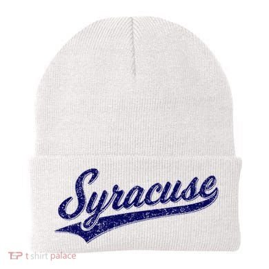 Syracuse New York Varsity Script Classic Sports Jersey Style Beanie