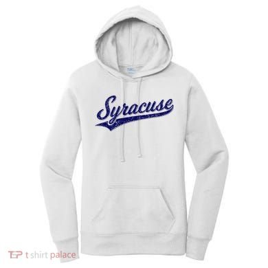 Syracuse New York Varsity Script Classic Sports Jersey Style Women's Hoodie