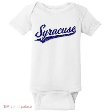 Syracuse New York Varsity Script Classic Sports Jersey Style Baby Bodysuit