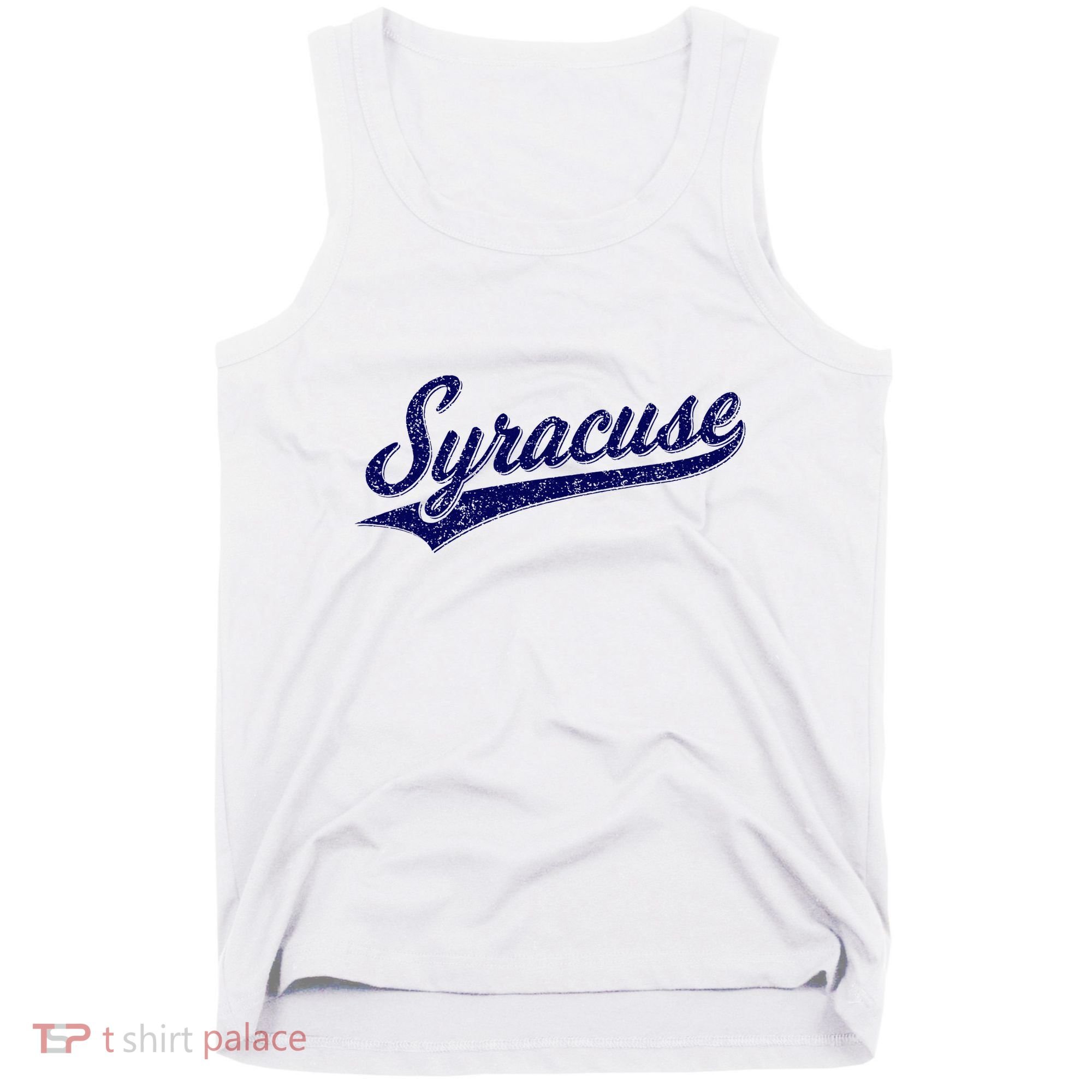 Syracuse New York Varsity Script Classic Sports Jersey Style Tank Top