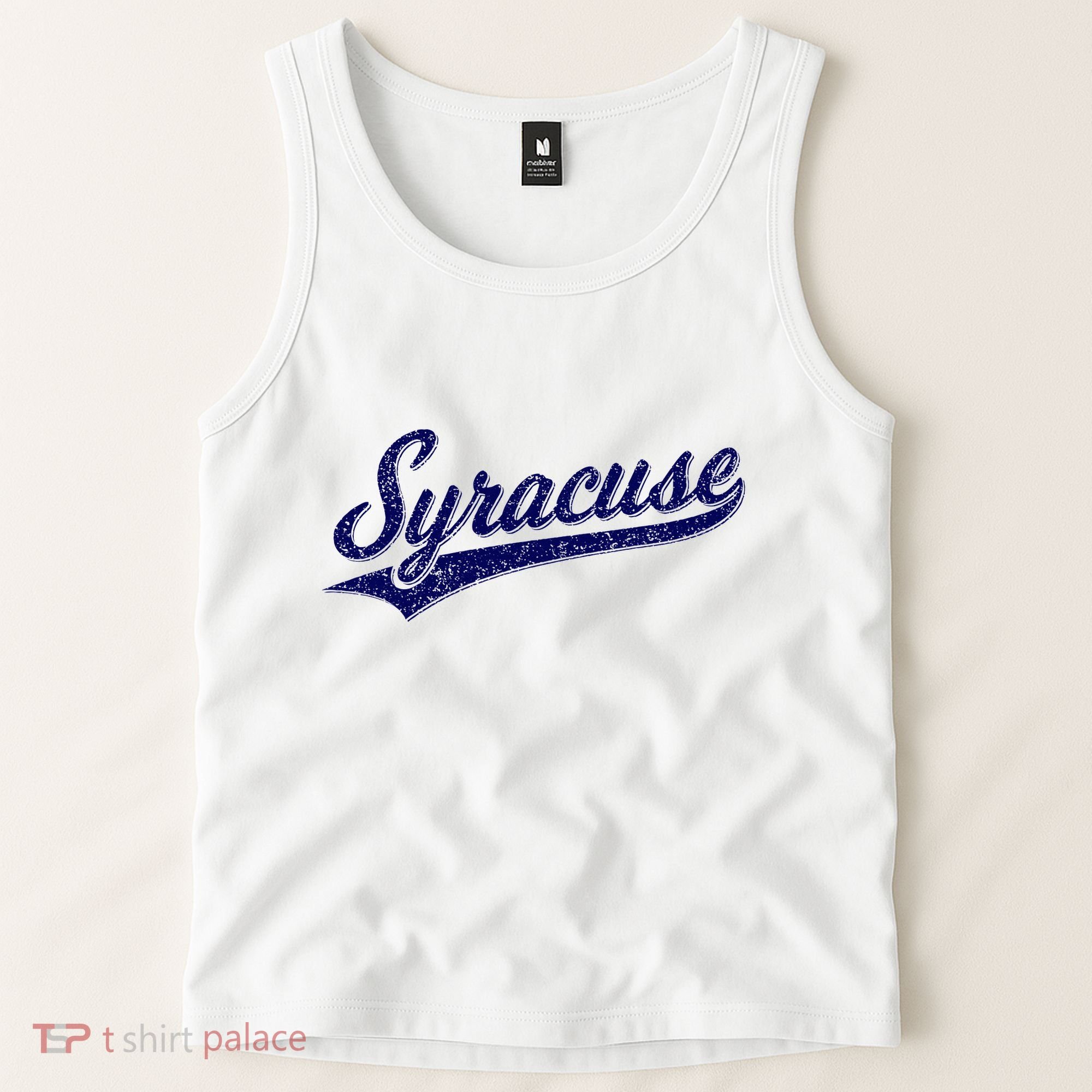 Syracuse New York Varsity Script Classic Sports Jersey Style Tank Top