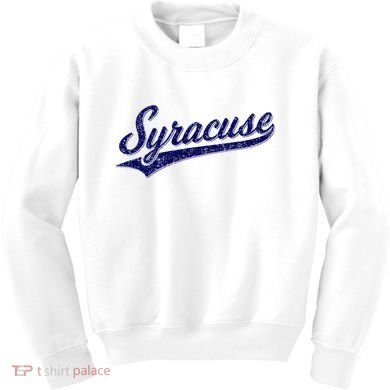 Syracuse New York Varsity Script Classic Sports Jersey Style Kids Sweatshirt