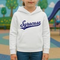Syracuse New York Varsity Script Classic Sports Jersey Style Kids Hoodie thumb 3