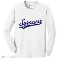 Syracuse New York Varsity Script Classic Sports Jersey Style Kids Long Sleeve Shirt thumb 0