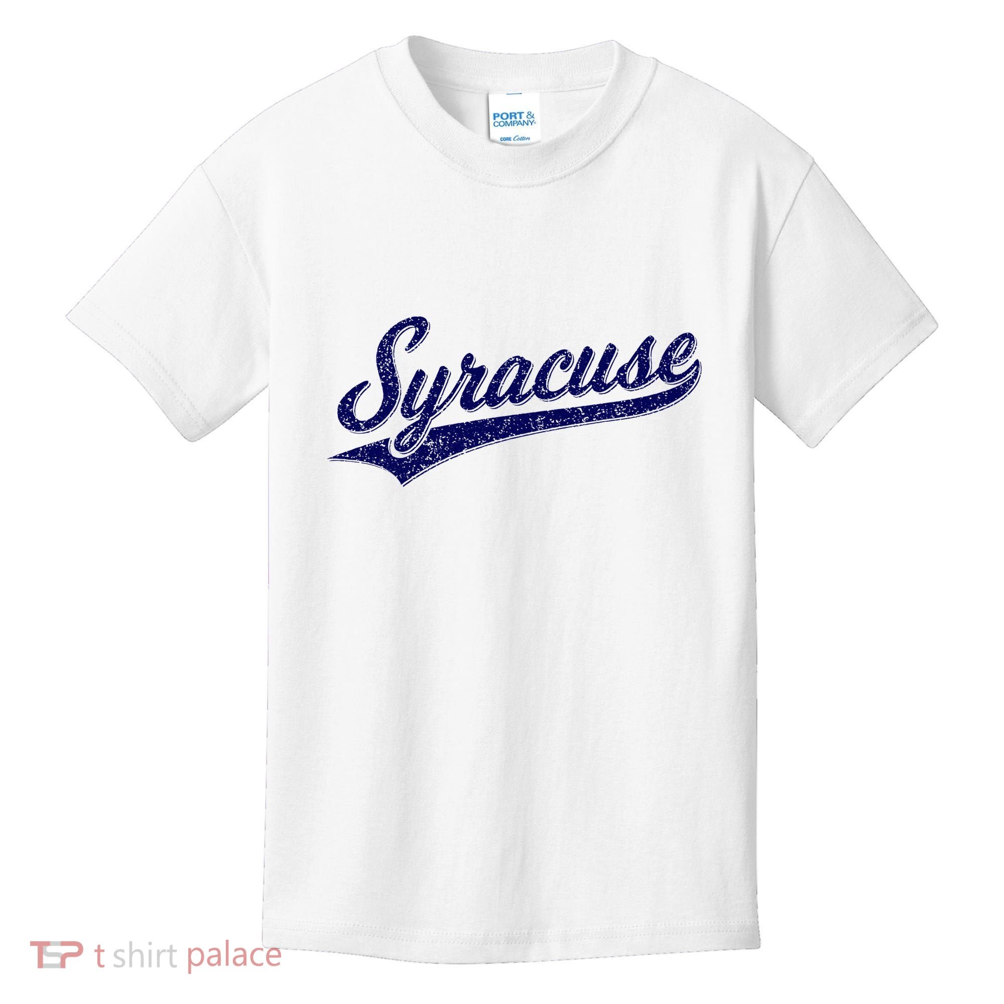 Syracuse New York Varsity Script Classic Sports Jersey Style Kids T-Shirt
