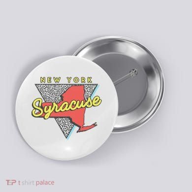 Syracuse New York Vintage Triangle Button