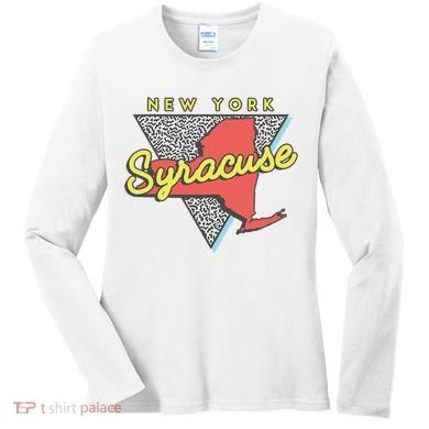Syracuse New York Vintage Triangle Women's Long Sleeve Shirt