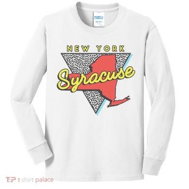 Syracuse New York Vintage Triangle Kids Long Sleeve Shirt