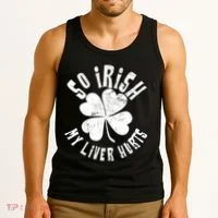 So Irish My Liver Hurts St. Patrick's Day Tank Top thumb 3