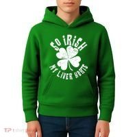 So Irish My Liver Hurts St. Patrick's Day Kids Hoodie thumb 4