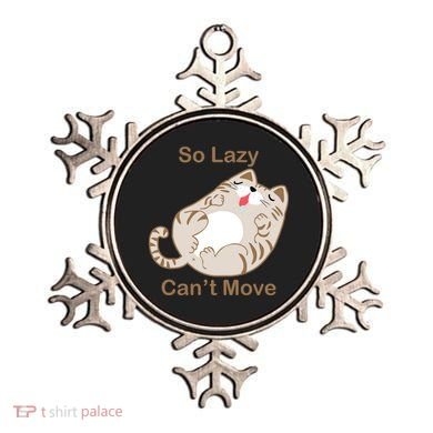 So Lazy Can't Move Funny Fat Cat Ornament