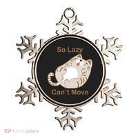 So Lazy Can't Move Funny Fat Cat Ornament thumb 0