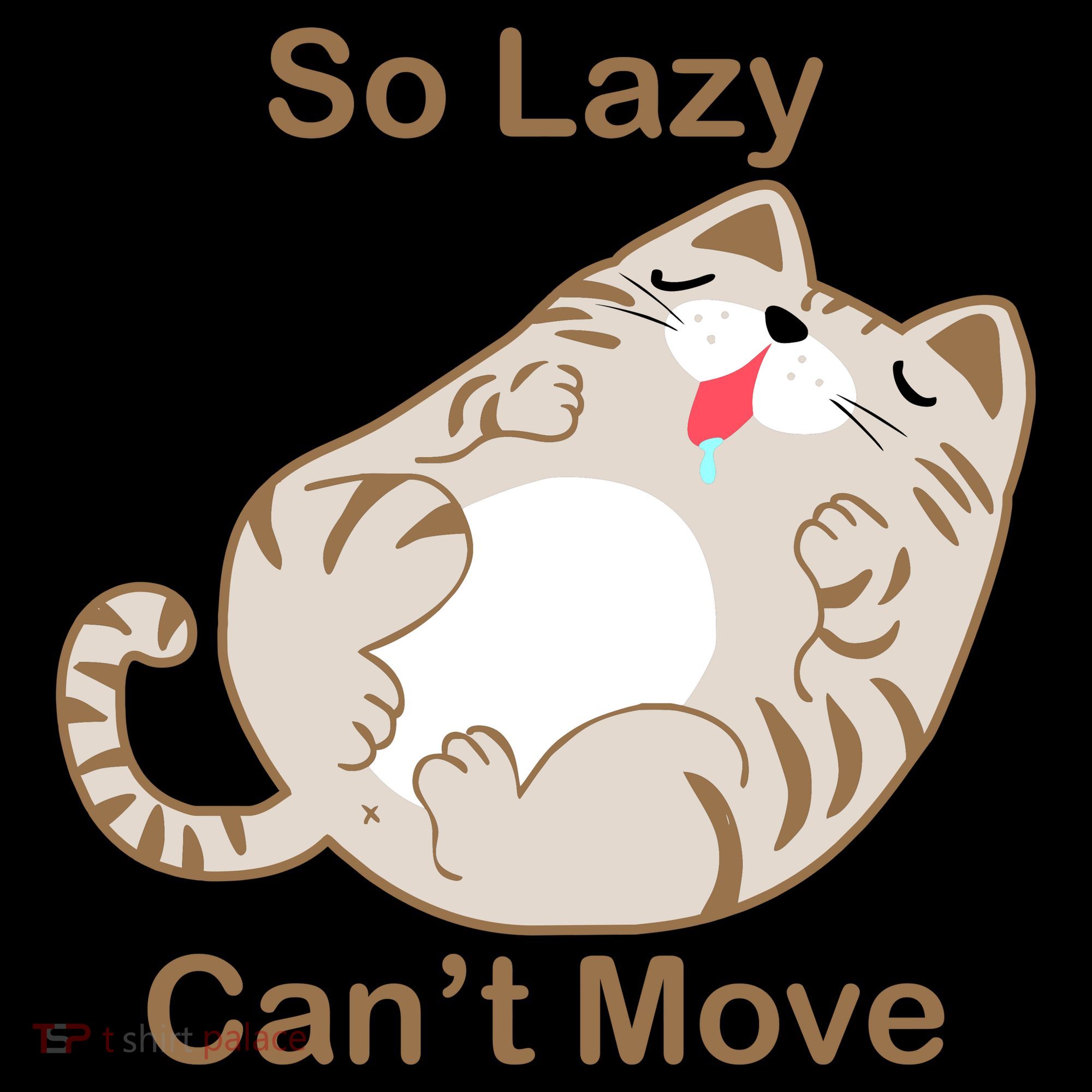 So Lazy Can't Move Funny Fat Cat Ornament