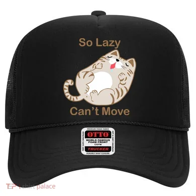 So Lazy Can't Move Funny Fat Cat Hat