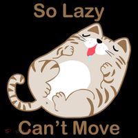 So Lazy Can't Move Funny Fat Cat Toddler Hoodie thumb 2