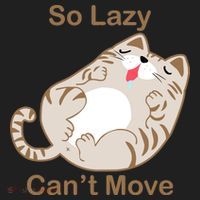 So Lazy Can't Move Funny Fat Cat Golf Towel thumb 3