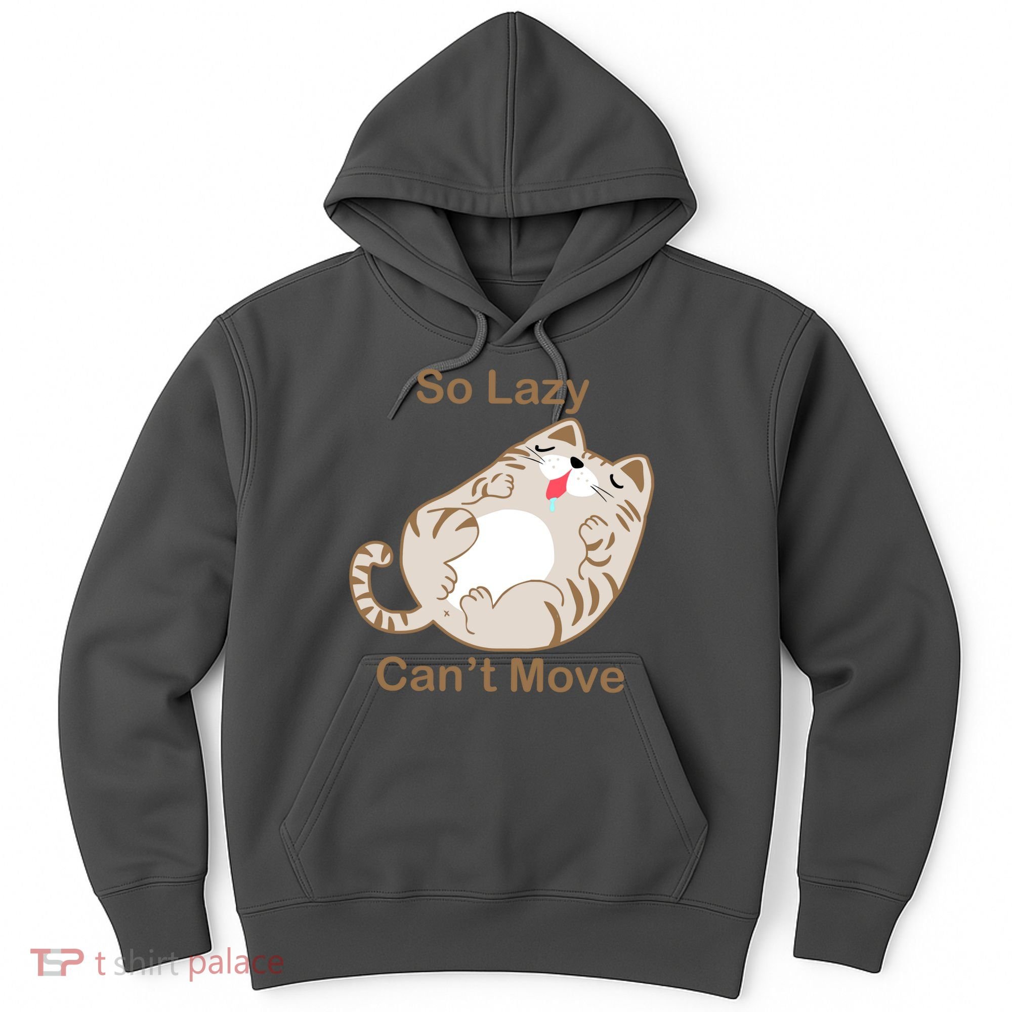 So Lazy Can't Move Funny Fat Cat Hoodie