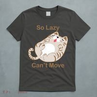 So Lazy Can't Move Funny Fat Cat T-Shirt thumb 5