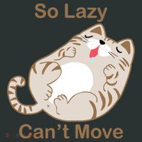 So Lazy Can't Move Funny Fat Cat Mousepad thumb 1
