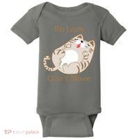So Lazy Can't Move Funny Fat Cat Baby Bodysuit thumb 0