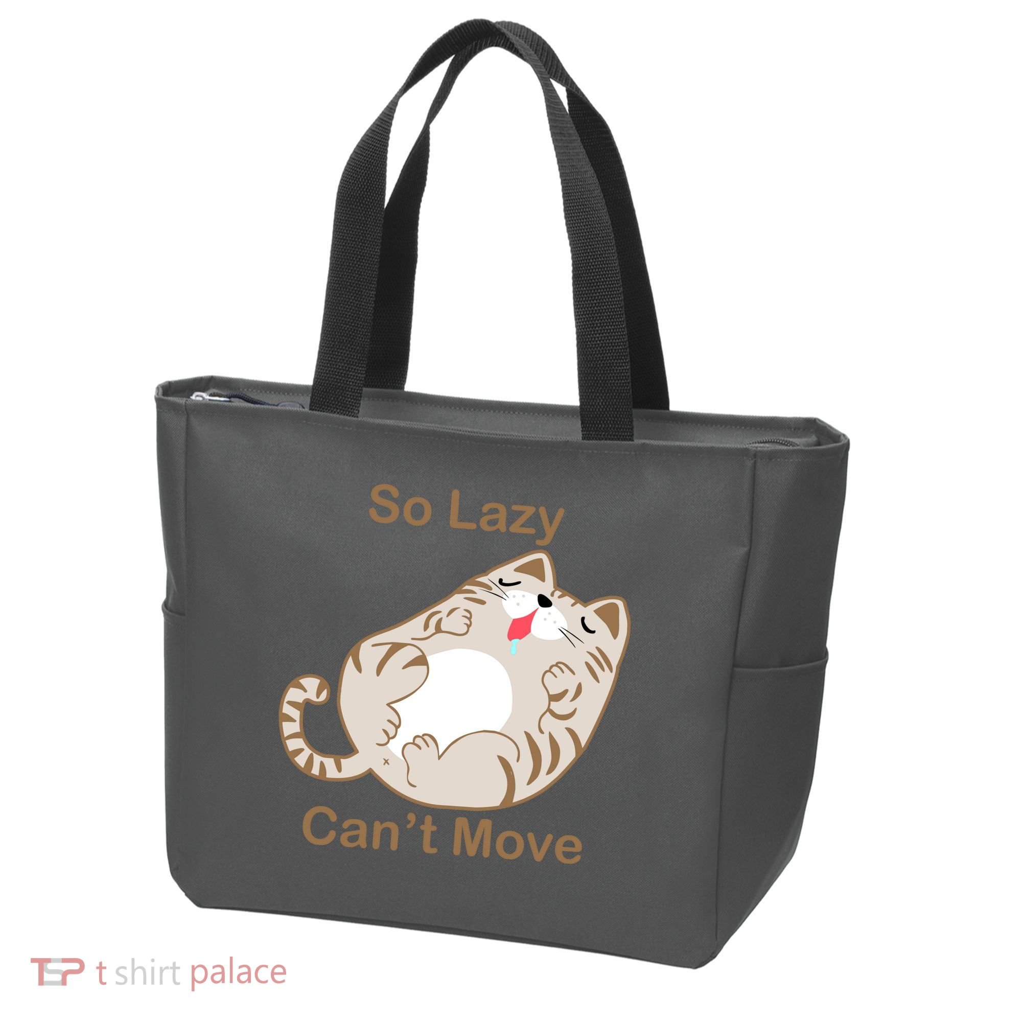 So Lazy Can't Move Funny Fat Cat Tote Bag