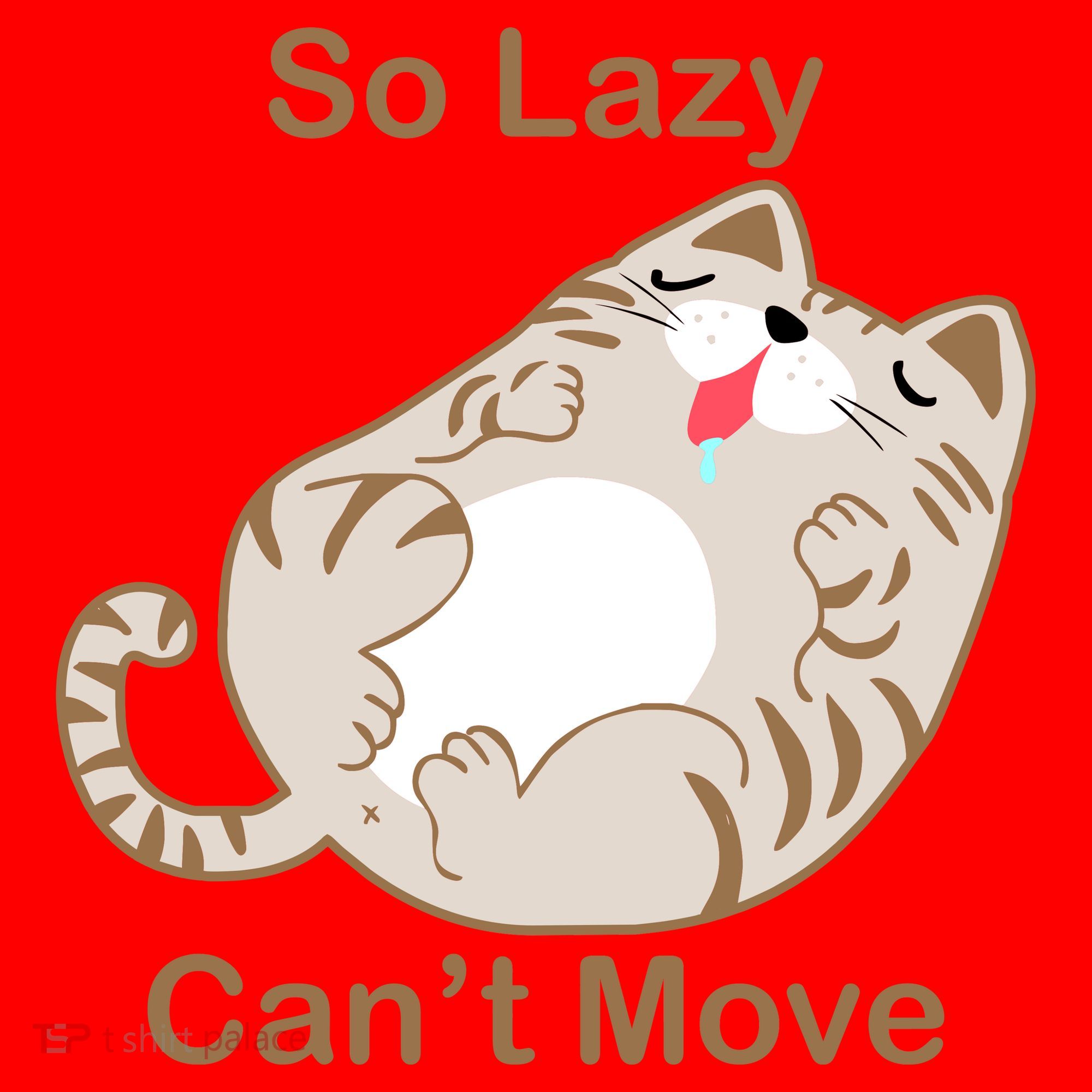 So Lazy Can't Move Funny Fat Cat Santa Hat