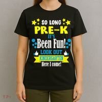 So Long Pre-K It's Been Fun Here I Come Kindergarten T-Shirt thumb 4