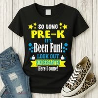 So Long Pre-K It's Been Fun Here I Come Kindergarten Women's T-Shirt thumb 3