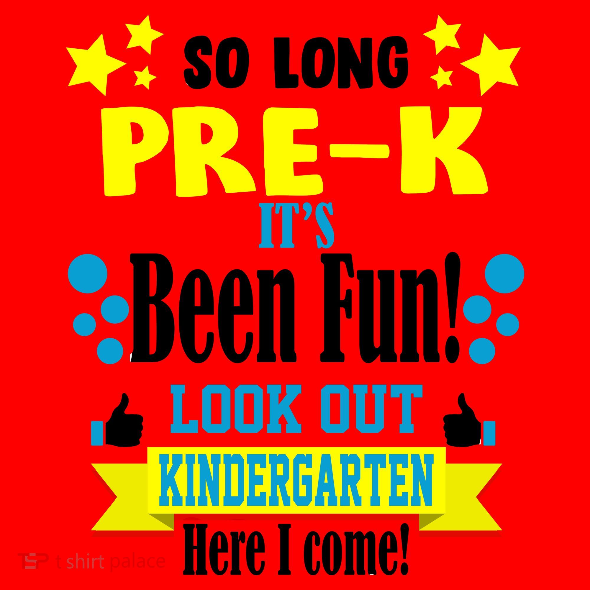 So Long Pre-K It's Been Fun Here I Come Kindergarten Santa Hat